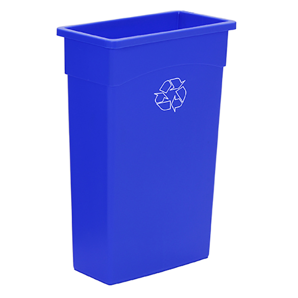 Wall Hugger® Recycling Receptacle 23 gal. Blue