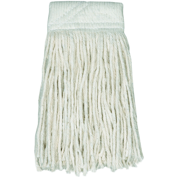 Choice Cut-End Wet Mop 4-Ply Cotton 1.25″ Band #16 Natural Cotton/White Rayon