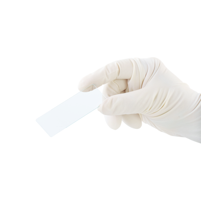 Microscope Slides, Frosted White, corner grounded