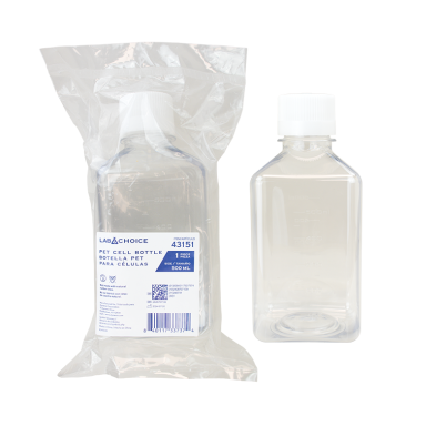 Dynarex LabChoice PET Cell Bottles are crafted from high-quality plastic to provide a stable environment for cell and tissue cultures. The Bottles have a space-efficient square design for storage and a secure cap for increased leak resistance.  